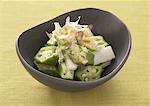Okra with dried bonito flakes