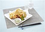 Mixed vegetable and seafood tempura