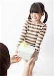 A girl sending a present
