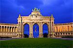 Belgium, Wallonia, Brussels; The Arch du Triomphe, one of the city's milestones.