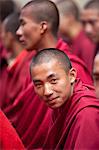 Monks debating at the Sangha of the Kharchu Monastery in Chamkar Bhutan