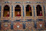 Mönche im Kloster Tango in der Nähe von Thimpu, Bhutan
