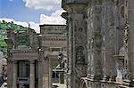 Ecuador, The ornate stone façade of Jesuit Church of the Society of Jesus. Quito.