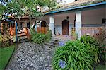 Équateur, Hacienda Cusin, un andine C17th restaurée du homestead, maintenant un petit hôtel de caractère, Otavalo.