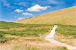 Chemin d'accès à la baie de Mupe, Dorset, Royaume-Uni