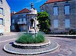 Brunnen in der Stadt quadratisch, Flavigny Sur Ozerain