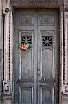 Paris, France. Detail of a crypt in the Pere Lachaise cemetery in Paris