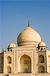 Blick auf das Mausoleum des Taj Mahal, Agra in der Nähe. Indien