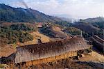 Slash & Burn (Jhum) cultivation on the hills surrounding an Apatani village.