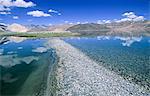 Pangong Lake, Ladakh, North West India. Pangong Lake is situated at an altitude of 14,500 ft / 4,267m