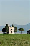 Italy,Tuscany,Val d'Orcia. Chapel of Vitaleta.