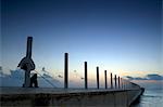 Playa del Carmen, Mexico. Watching the sun rise on the cruise ship dock in Playa del Carmen Mexico