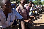 Malawi, Liliongwe. Supporters of Presidental hopeful Tembo dance and support his campaign.