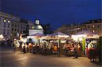 Outdoor cafes in Main Market Square (Rynek Glowny), Krakow, Poland