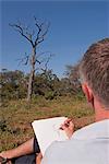 Volunteers learning to draw & sketch, South Africa