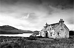 Ferme abandonnée près de Arivruach, Isle of Lewis, Hébrides, en Écosse, Royaume-Uni