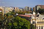 Ansicht der Innenstadt von Malaga, Andalusien, Spanien