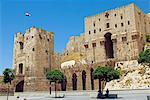 Syria, Aleppo. Entrance to the Citadel.