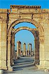 Syria, Palmyra. Archway off the cardo maximus.