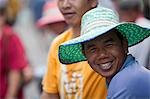 Bangkok, Thaïlande. Fournisseurs dans un marché à bangkok, Thaïlande