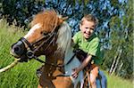 Boy Riding Shetland Pony