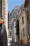 Looking up a street scene, Provence.