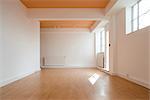 Renovated small empty office units with wooden floors