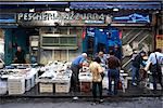 Fish market stall, Naples.