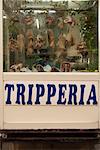 Naples. Tripperia, market stall of tripe