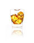 Whisky Glas mit Lippenstift-Marke