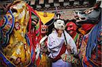 Buddhist actors at Tashi Chhodzong during the Thimpu Festival