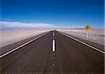 Empty road through desert