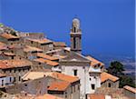 Vue surélevée de la vieille ville, Speloncato Haute-Balagne