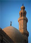 Dome and minaret of mosque of Barquq