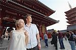 Young Couple Sightseeing In Japan