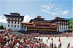 Asien, Bhutan, Thimphu, Herbst Tsechu Festival am Trashi Chhoe Dzong