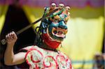 Asia, bhutan, Phobjikha-valley, Tsechu festival at Gangtey-Gompa-Monastery