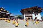 Asien, Bhutan, Phobjikha Tal, Tsechu Festivals Gangtey Gompa Kloster