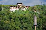 Asia, Bhutan, watch tower at Trongsa Dzong (Choekhor Rabdentse), 1648