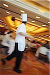 Waitress at Maxim's dim sum restaurant, City Hall, Hong Kong, China