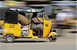 India, Tamil Nadu. Tuk-tuk (auto rickshaw) in Madurai.