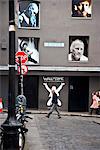 Wall of fame dans Temple Bar district dans la ville de Dublin, en Irlande, mettant en vedette des musiciens célèbres. Irlande