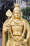 South East Asia, Malaysia, Kuala Lumpur, statue of Muruga, Lord Subramania, at Batu Caves