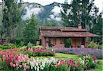 Peru. Eine der Villen Villas in Urubamba, eine kleine gehobenen Tourismus-Unterkunft in der Nähe von Urubamba im Heiligen Tal.