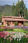 Peru, One of the attractive villas at Urubamba Villas, set in beautiful gardens a short distance from Urubamba.