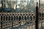 Russland; Sibirien; Irkutsk; Frost auf ein Eisentor am frühen Morgen