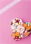 Heart-shaped flower arrangement