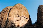 China, Provinz Gansu, Shuilian Dong Vorhang Wasserhöhle, Sakyamuni Fels Skulpturen Lashao Tempel, Nördliche Wei-Dynastie (386-534)