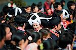 China, Provinz Guizhou, Sugao Dorf, Long Horn Miao Neujahrsfest festival