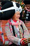 China, Provinz Guizhou, Sugao Dorf, Long Horn Miao Neujahrsfest festival
